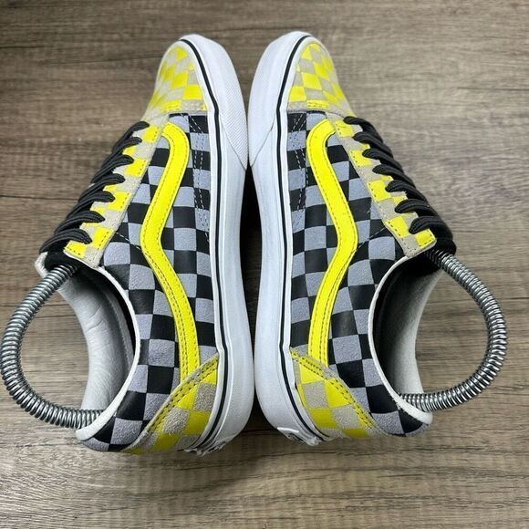 Vans~Women’s~Low Pro Old School Checkerboard~Yellow & Grey Men's 5.5 / Women's 7 - Picture 6 of 8